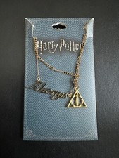 HARRY POTTER Bioworld Hogwarts House Necklace Set-Deathly Hollows  Always NEW
