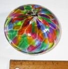 Vtg Color Swirl 5 In Spheroid Blown Art Glass Christmas Ornament Estate Italy 🎄 — photo 4