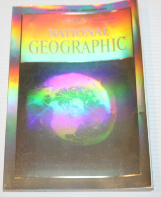 National Geographic Magazine Dec 1988 Holo - Wraparound Hologram Cover w/ Map