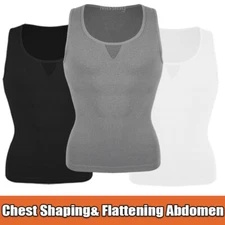 Men's Gynecomastia Compress Tank Top Silmming Vest Tummy Control Body Shaper