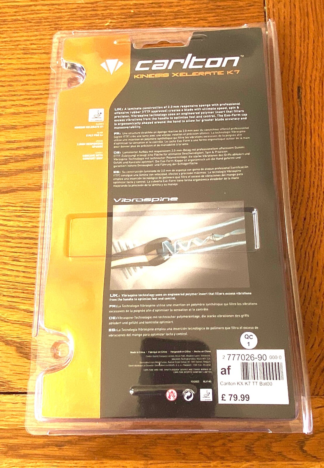 TABLE TENNIS BATS CARLTON K7, K8, K9 BRAND NEW eBay