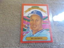 1989 DUNRESS BO JACKSON BASEBALL CARD # 1  ROYALS DIAMOND KING ~~ READ BELOW ~~~