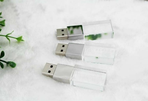 Glass USB 2.0 Pen Drive 32GB 16GB Custom Wedding Gift Photography Studio logo - 第 8/12 張圖片