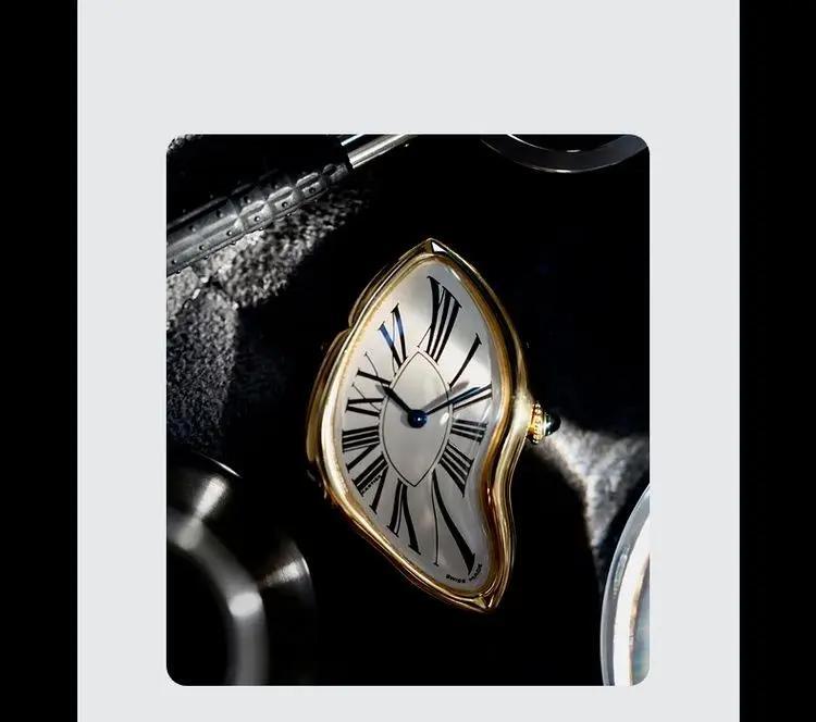 Melting Crash Watch Vintage Rare Irregular Shape Waterproof  display picture 2