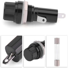 10x Inline-Sicherungshalter Weiß/rot - Für 5x20mm & 6x30mm Glassicherungen Mit Schnellanschluss