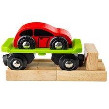 BigJigs - Car Carriage - Wooden Railway Magnetic Toy Train Car BJT442 