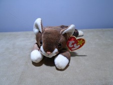 1997 TY BEANIE BABIES BROWN KITTY CAT POUNCE PLUSH ML22 