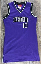 Mike Bibby #10 Sacramento Kings Basketball Jersey Vintage Reebok Youth XL