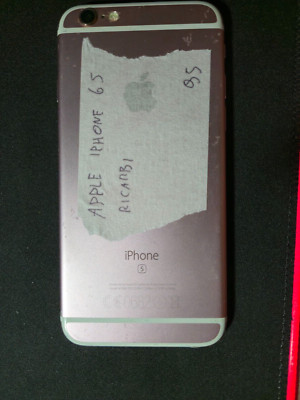 BACK COVER SCOCCA POSTERIORE TELAIO PORTA SIM TASTI IPHONE 6 SILVER BIANCO