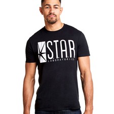 Official DC Comics Mens Star Labs T-shirt Black S-XXL