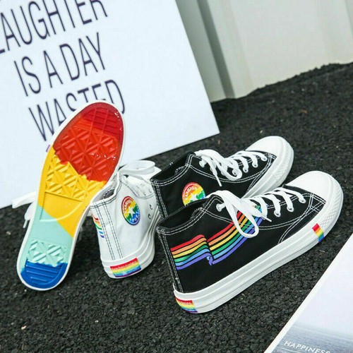 rainbow pride trainers