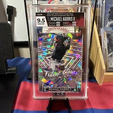 2021 LEAF METAL DRAFT FUTURE STARS AUTO MICHAEL HARRIS II SILVER CRYSTAL HGA 9.5