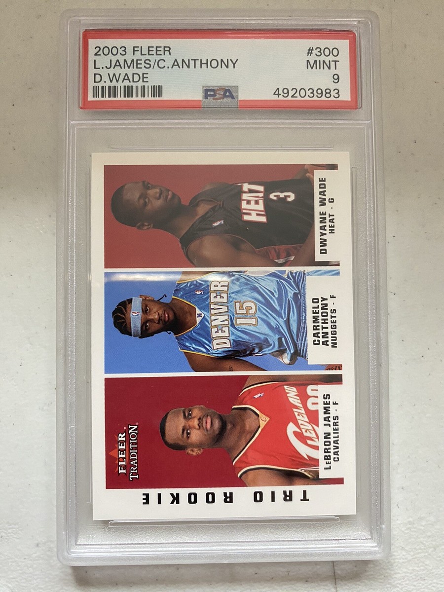 2003-04 Fleer Tradition LeBron James Carmelo Anthony Dwyane Wade 