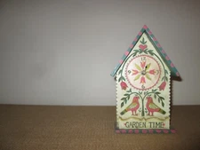 New P SCHIFFERL For MIDWEST Cannon Falls Hand-Painted Garden Time Clock *Signed