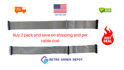 2x 40-Pin 80-Wire IDE Cable 21.65'' for PC & Original Xbox - USA Seller