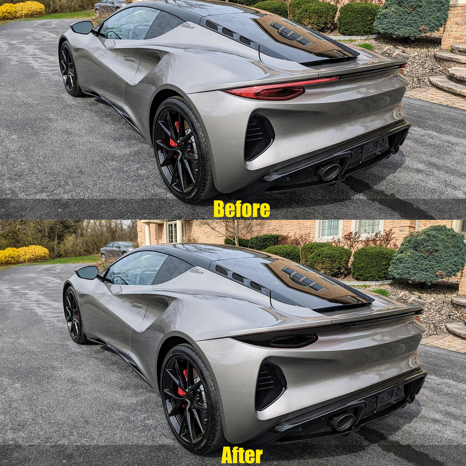 Smoked Tail Light Cover Rear Blackout OVerlay Len Fits Lotus EMIRA 2022-2025