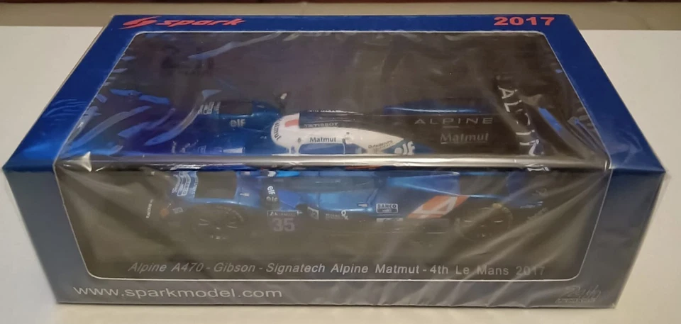 Alpine A470 Gibson Signatech Matmut 4th LeMans 2017 Spark 1/43 S5821 Panciatici - Immagine 2 di 2