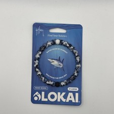 LOKAI: XLarge MAKO SHARK Bracelet Water from Mt Everest & Mud From The Dead Sea