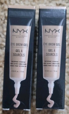 2 NYX Eyebrow Gel Waterproof Smudge Proof EBG01 BLONDE .34 oz.