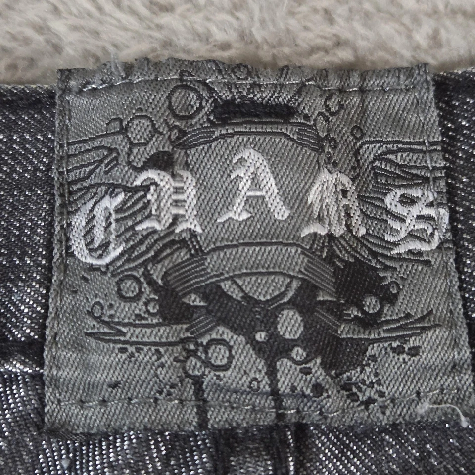 Pantalones Cortos Sueltos Chams Para Hombres 40 Negro Gris Bigote Jean Jorts 5 Bolsillos Hasta la Rodilla Foto 3 de 4