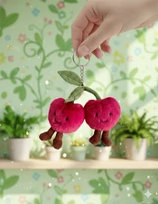 Jellycat Amuseables Cherries Bag Charm Keychain Plush Accessory – NWT