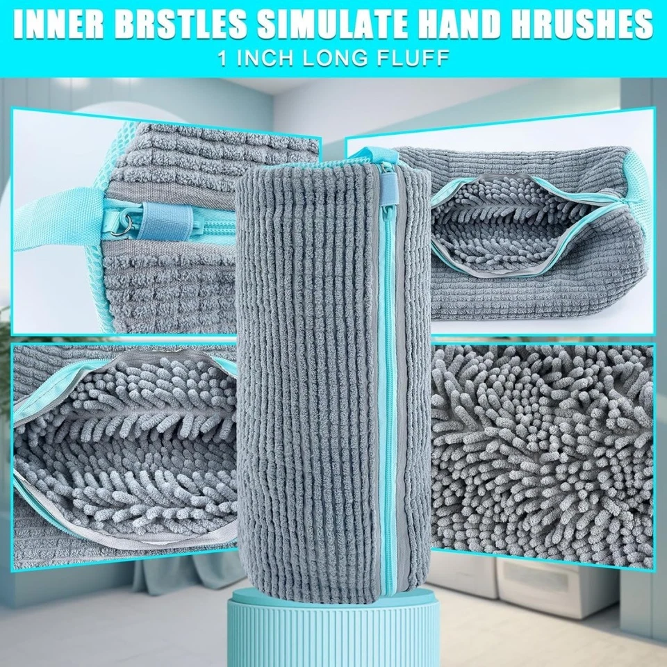 2Pcs Shoe Washing Machine Bag Cleaning Bag for All Shoe Types Laundry Shoe Bag - Image 2 of 4