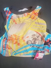 NWT Hapari Womens Midkini Tankini Swim Top Fl...