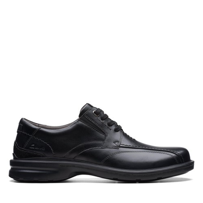 #ad Clarks Mens Gessler Lace Black Leather CasualDress Casual Shoes $34.99