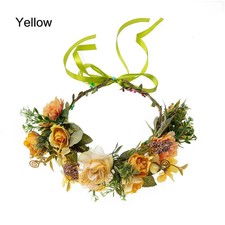 Bohemian Festival Wedding Flower Crown Photo Props Rose Flower Headband Hair Wre
