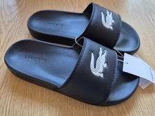 Image of Lacoste Serve 0.0 pool slides in black size 3 35.5 new women’s men’s unisex