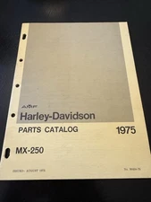 1975 AMF Harley Davidson MX-250 Motorcycle Parts Catalog Manual 99434-75