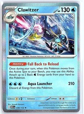 2025 Pokemon Mega Evolution - MEG EN Clawitzer Rare Holo #038/132