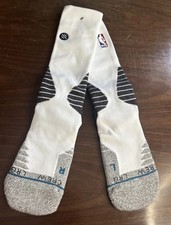 Men s NBA Basketball Stance White Crew Socks Size Large