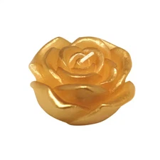 3 In. Metallic Gold Rose Floating Candles (12-Box)