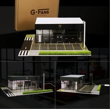 Diorama 1/64 Diecast Garage Model LED Lighting Model Car Display Case Scene US