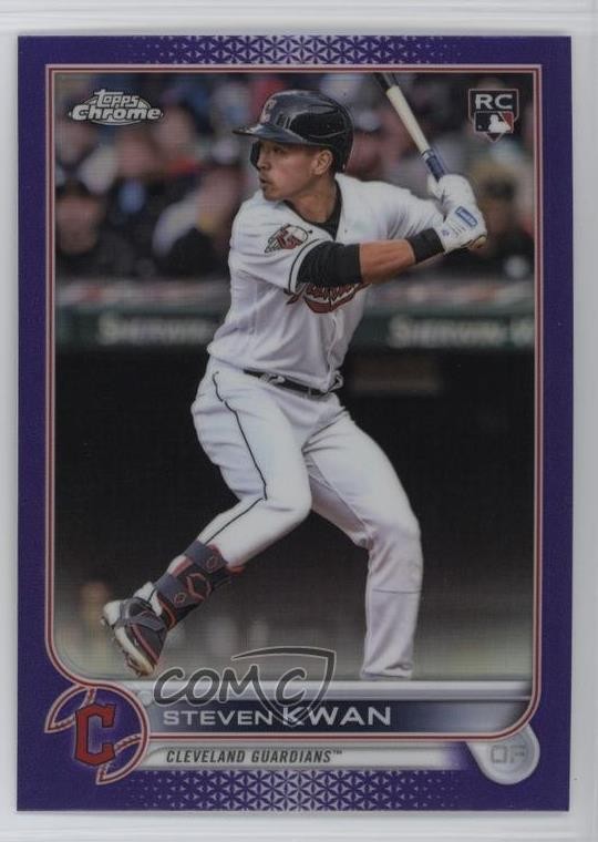 2022 Topps Chrome Update Purple Refractor Steven Kwan #USC85 0hx6