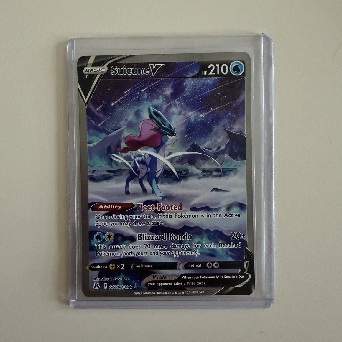POKÉMON SUICUNE V GG38/GG70 CROWN ZENITH GALARIAN GALLERY ULTRA RARE HOLO