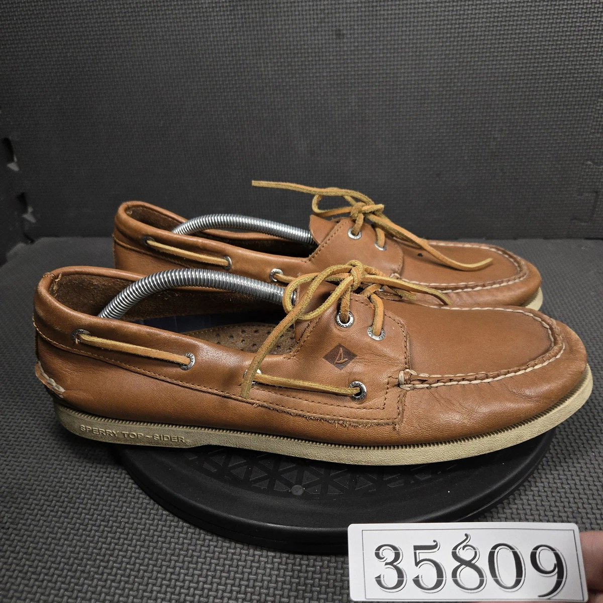 Sperry Top Sider Brown Canvas Casual Slip On Deck Loafers Shoes Men\'s 12 M Fly Bridge Slip-on Sneakers Dark Brown | Sperry main image 3