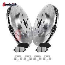 Front Disc Rotors Ceramic Brake Pads Kit for 2002 - 2004 2005 2006 Toyota Camry