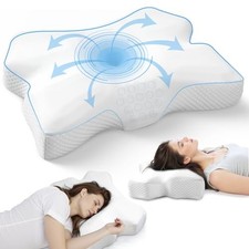 Ergonomic Cervical Neck Pillow for Pain Relief, Contour Memory Foam Orthopedic