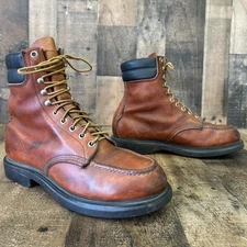 Red Wing 2204 Vintage Steel Moc Toe Work Super Sole Boots Mens 9 D