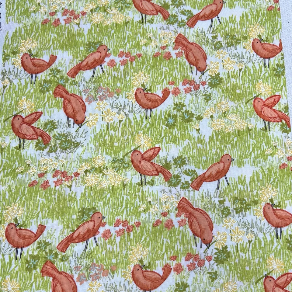 1/2 Yd Dandi Annie 48631-11 Cloud Little Birds Moda Fabrics Robin Pickens Floral - Image 4 of 4