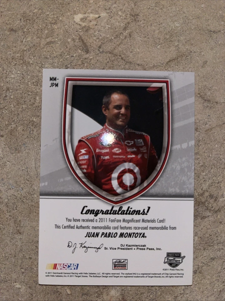 Tarjeta Fanfare Magnificent Materials 2011 #MM-JPM Racing Foto 2 de 2