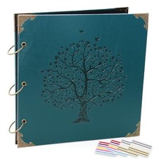 Photo Album DIY Scrapbook, 10x10 01 Photo Album A 4 Leather, Tree, Jasper 