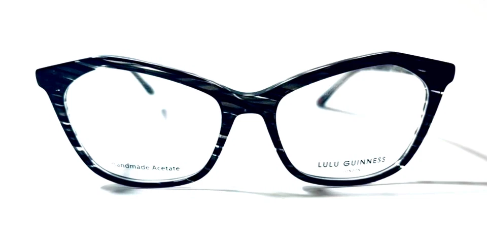 LULU GUINNESS L926 NEGRO MUJER AUTÉNTICO MARCO DE GAFAS BORDE COMPLETO 52-16-140 Foto 3 de 4