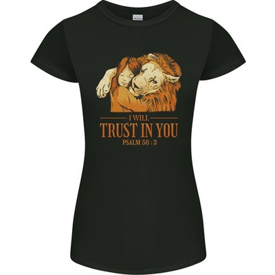 Religion Christentum Bibel Vertrauen In Löwe Damen Petite Schnitt T-Shirt