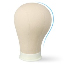 22 Inch Wig Head for Wig, Canvas Mannequin Head with Mount Hole, Manikin Head...