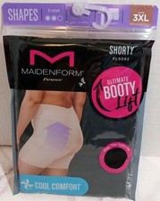 Women's Maidenform Flexees Shapes Firm Shorty FLS093 Size 3XL Black New