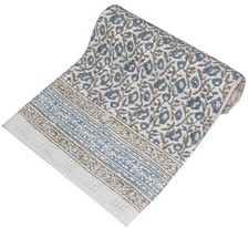 Indian Hand Block Floral Print Kantha Quilt Cotton Kantha Throw, Kantha Blanket