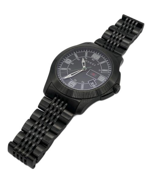 Gucci G Timeless Men’s Watch Black Stainless Steel Used Authentic 126.2 thumbnail 2
